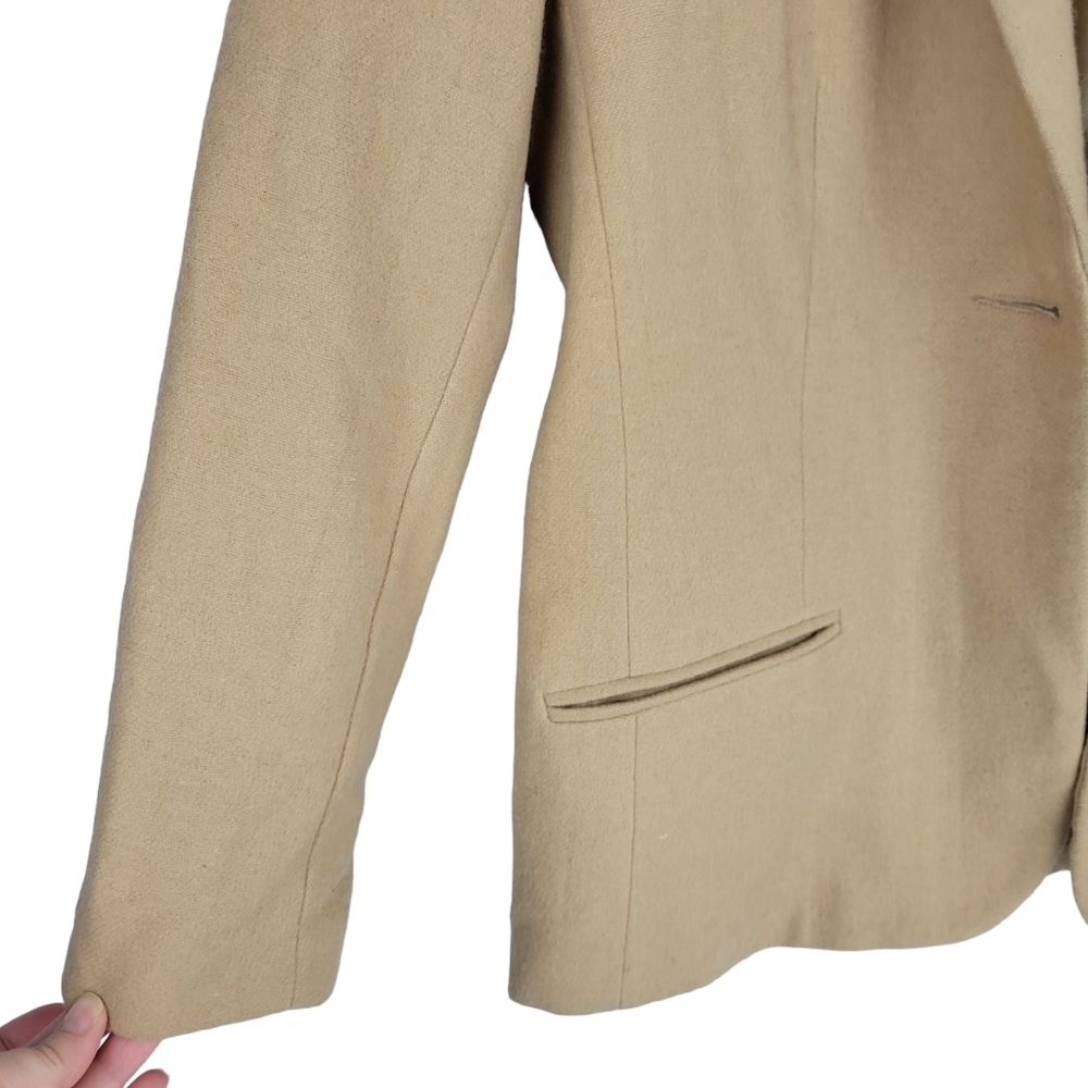 Sag Harbor camel colored 100% wool blazer size 12P - Picture 3 of 13